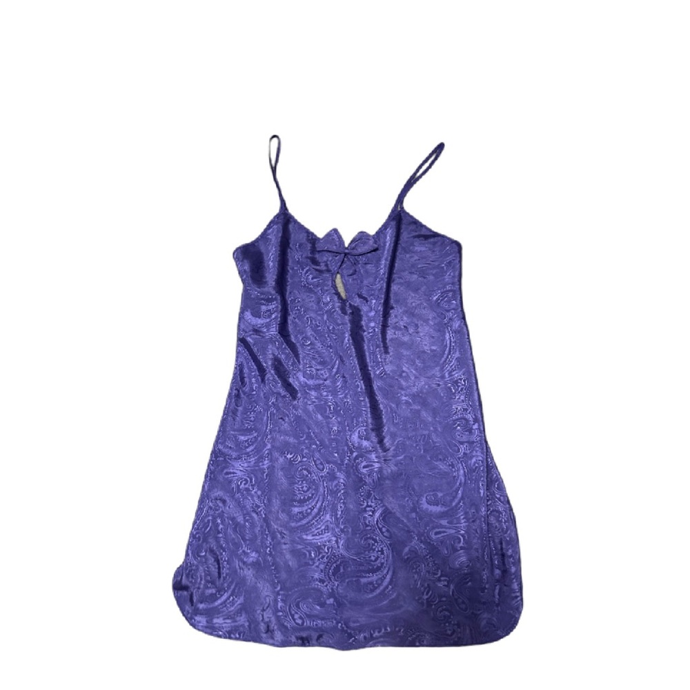 Vibrant Purple Paisley Slip Dress